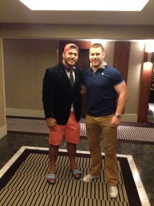 Manu ready for a team dinner 