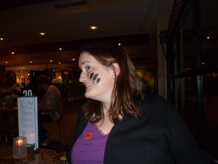 With my face paint on!