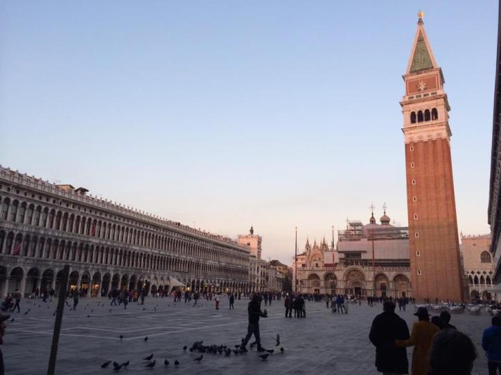 San Marco square as the sun was starting to set