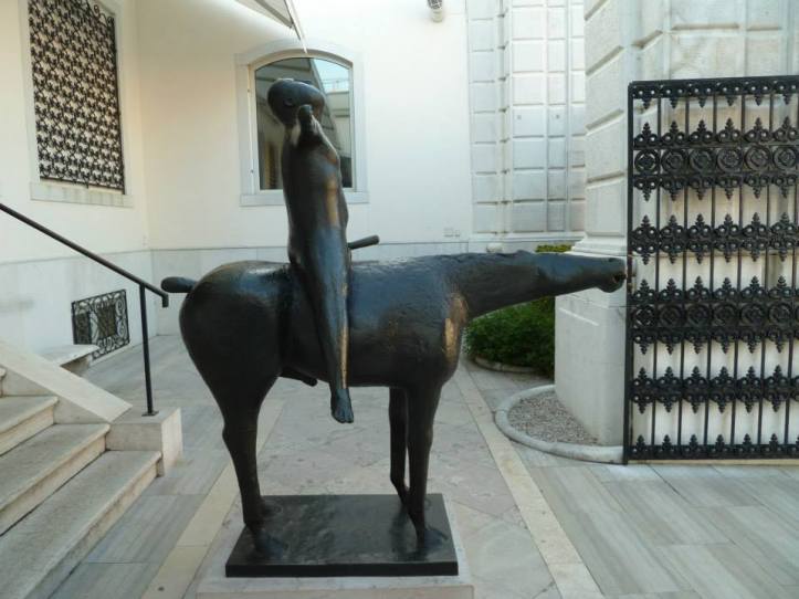 Outside the Guggenheim Museum